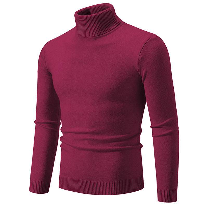 Herren Rollkragenpullover Baumwolle Weich Bequem