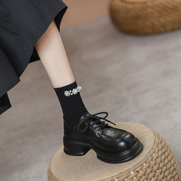 Damen Schnürschuhe Klassisch Bequem Laufsohle