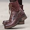 Damen Schnürstiefel Robust Modisch Schnalle