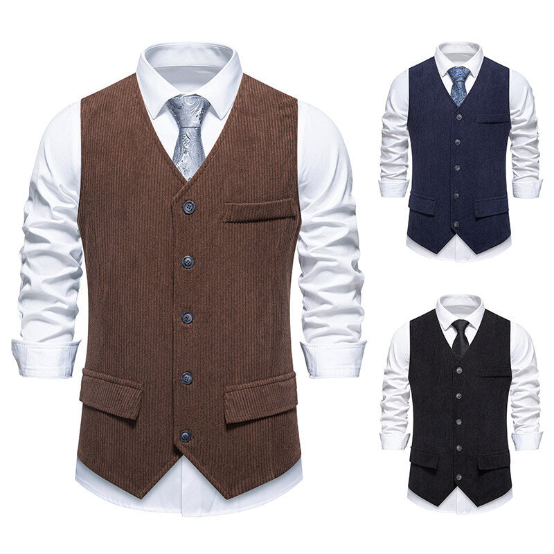 Herren Anzugweste Elegant Strukturiert Modern - BerlinGlamour