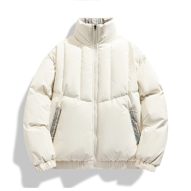 Herren Steppjacke Isoliert Warm mit Kragen und Taschen