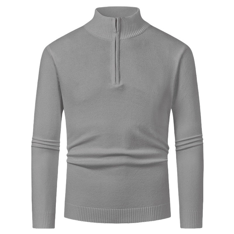 Herren Pullover Modern Mit Stehkragen Reißverschluss