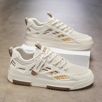Damen Sneaker atmungsaktiv Freizeitschuhe Sportschuh Weiß