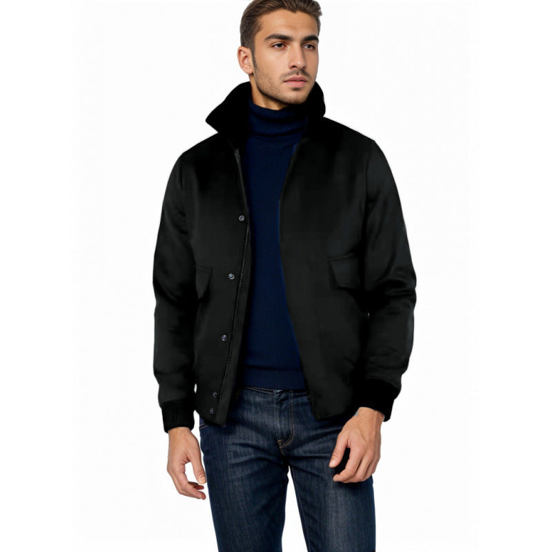 Herren Übergangsjacke Modern Urban Style Schwarz