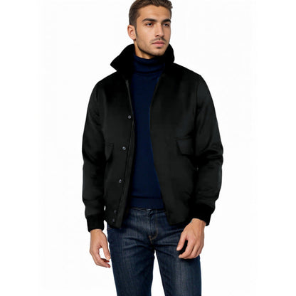 Herren Übergangsjacke Modern Urban Style Schwarz