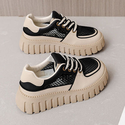 Damen Sneaker Sportlich Luftdurchlässig Dicksohle
