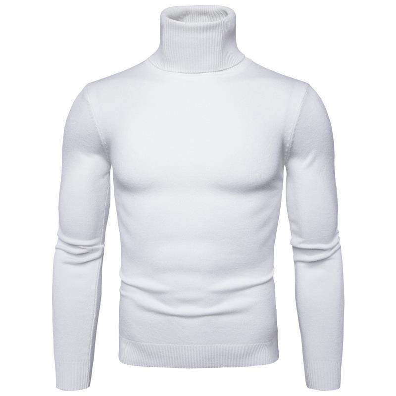 Herren Rollkragenpullover Fein Strick Hochwertig Elegант