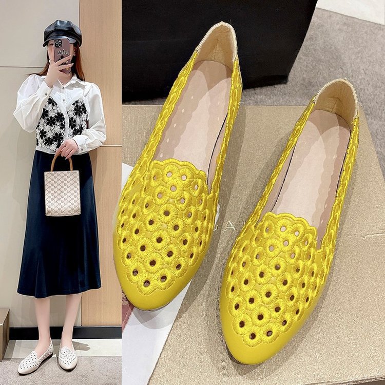 Damen Slipper Atmungsaktiv mit Lochmuster Oberfläche Elegant - BerlinGlamour