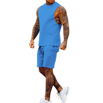 Herren Sportset Tanktop und Shorts Elastischer Bund Sportlich