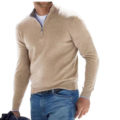 Herren Pullover Halbreißverschluss Business Freizeit Stilvoll