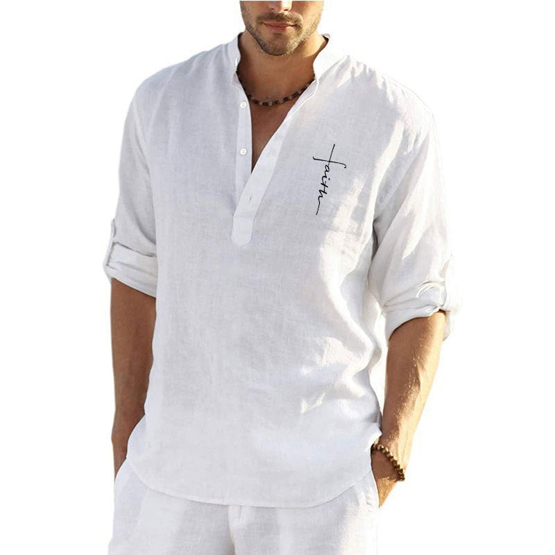Leinenbluse Herren Leicht Sommermodell
