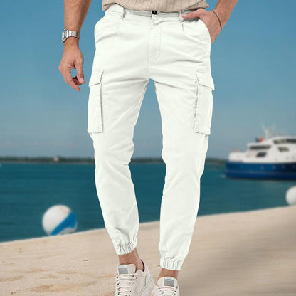 Herren Cargo-Hose Bequem Elastisch Große Taschen