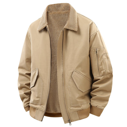 Herren Steppjacke Warm Isoliert Vieltaschig