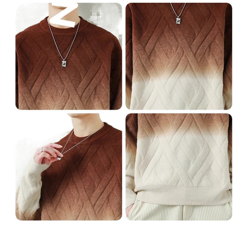 Herren Strickpullover Gemustert Farbverlauf Modern