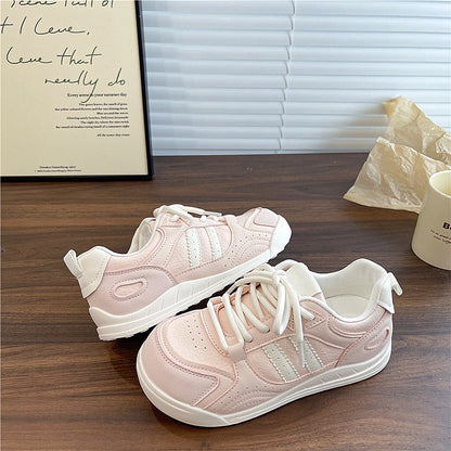 Damen Sneaker Bequem Kunstleder Weich