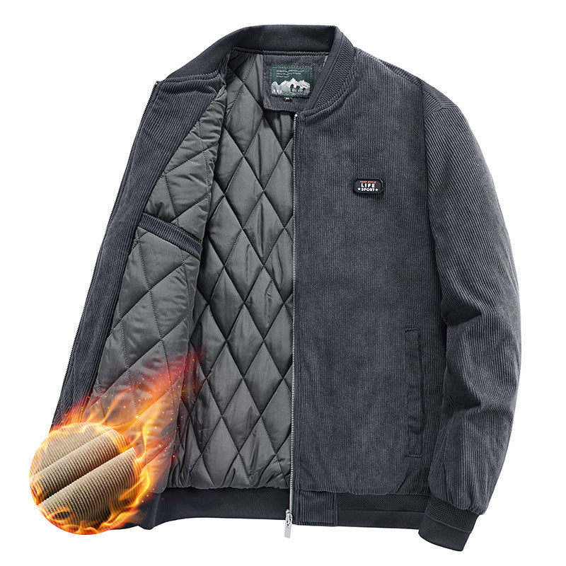 Herren Steppjacke Leicht Gefüttert Warm