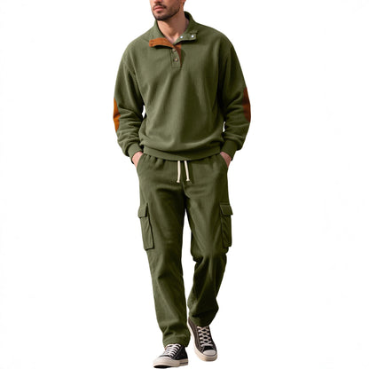 Herren Strickanzug Komfort mit Knöpfen und Taschen Modern