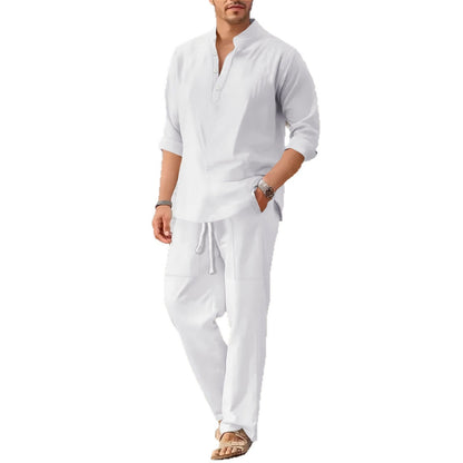 Herren Sommeranzug Modern Lässig mit Knöpfen und Taschen