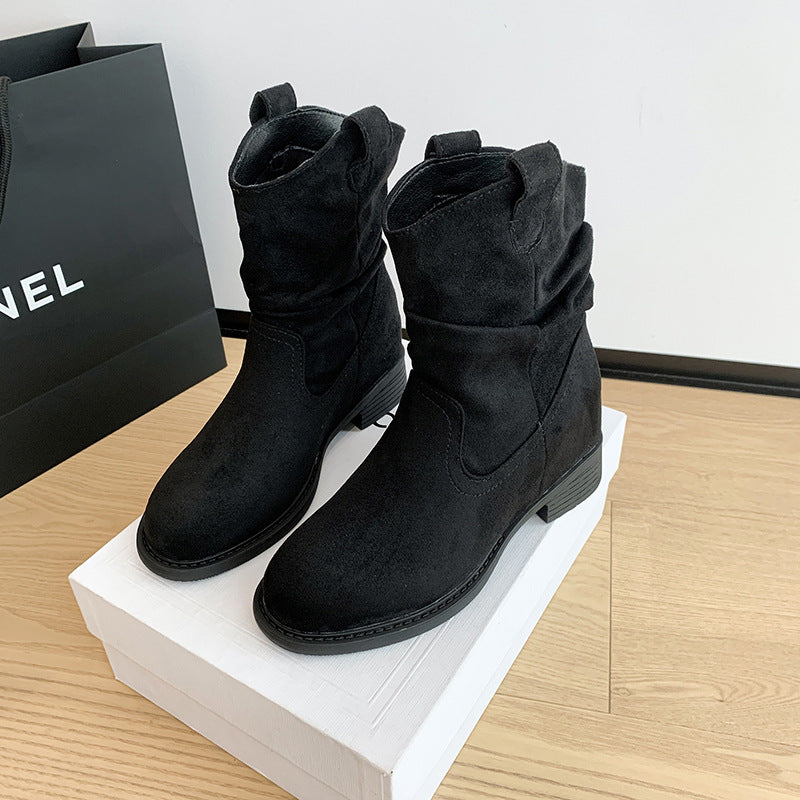 Damen Stiefeletten Lässig Schlupf Design Bequem
