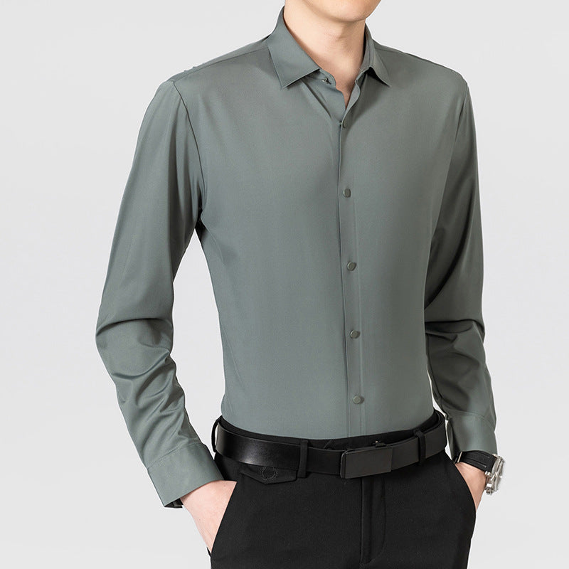 Elegantes Langarmhemd Herren Modern Bequem