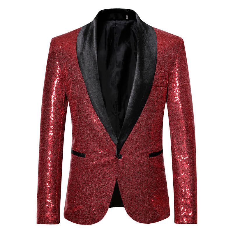 Herren Funktionsjacke Glitzer Pailletten Winterjacke