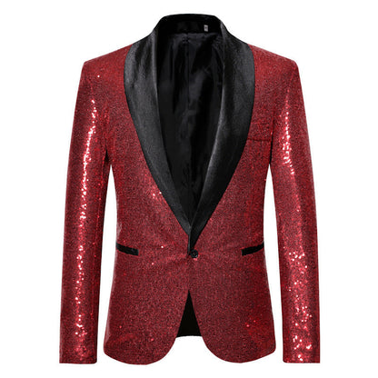 Herren Funktionsjacke Glitzer Pailletten Winterjacke