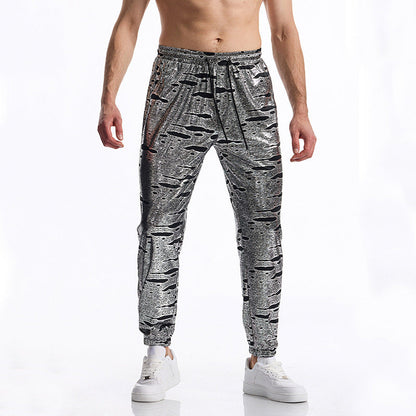 Herren Jogginghose Metallic Glänzend Elegant
