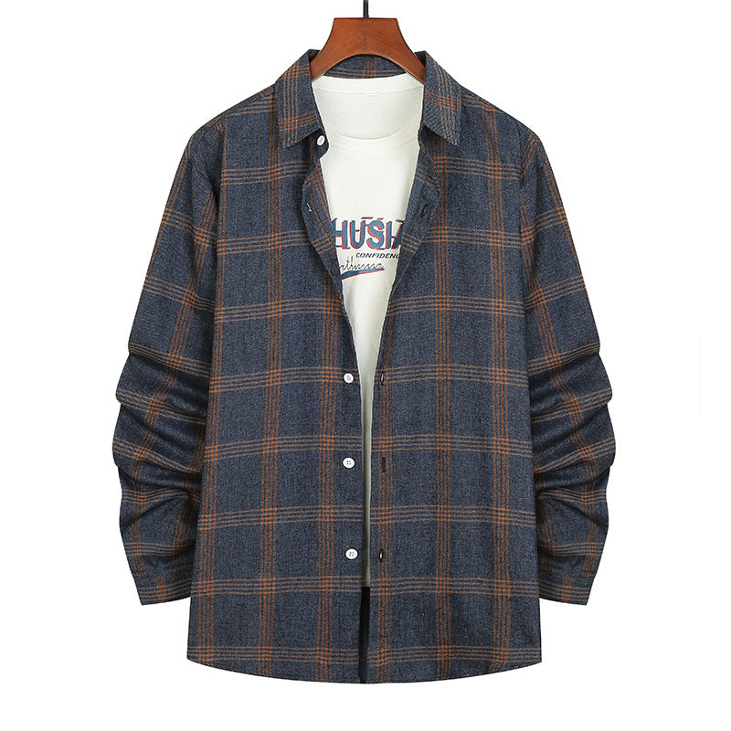 Herren Flanellhemd Karomuster Bequem Modern