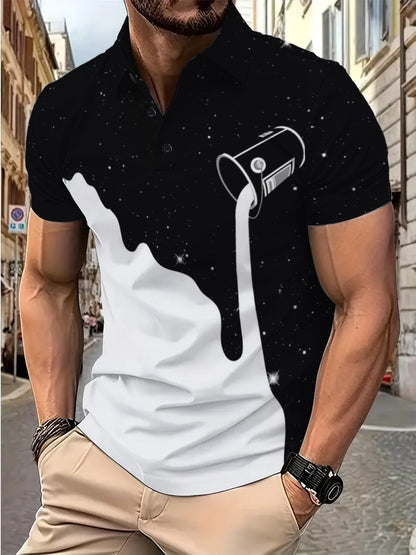 Herren Poloshirt mit coolem Grafikdesign Berlin Style