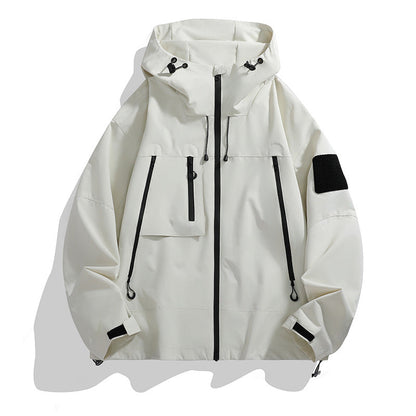 Herren Outdoorjacke Wasserdicht Verstellbare Kapuze Praktisch - BerlinGlamour