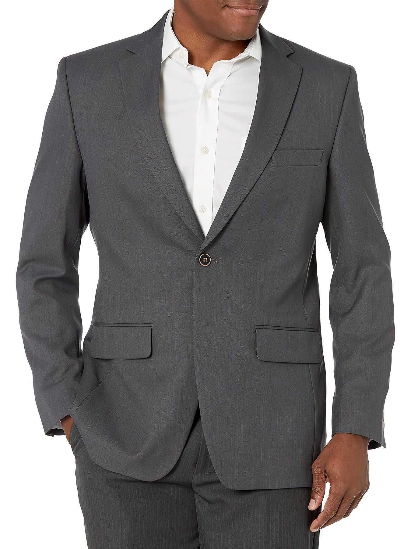 Herren Anzug Blazer Modern Slim Fit Schwarz