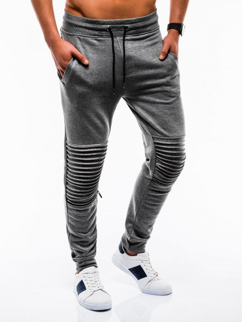 Herren Jogginghose Elastisch Mit Rippmuster Modern