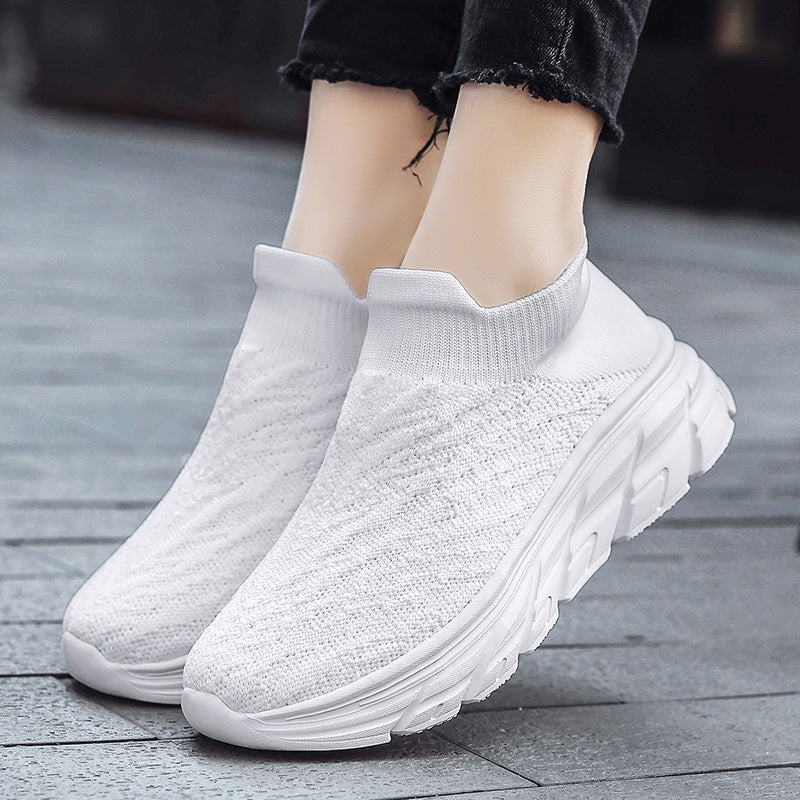Damen Sneaker High-Top Bequem Elastisch Sportlich