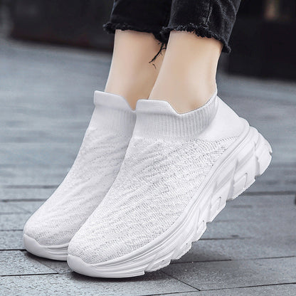 Damen Sneaker High-Top Bequem Elastisch Sportlich