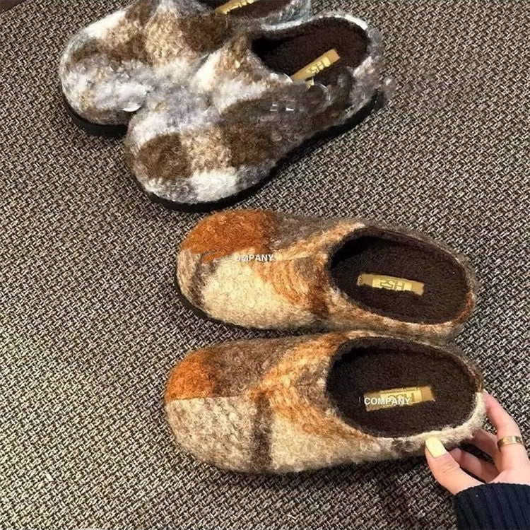 Damen Clogs Filz Bequem Rutschfest Winter