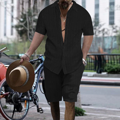 Herren Anzug Streifenlook Modern Freizeit