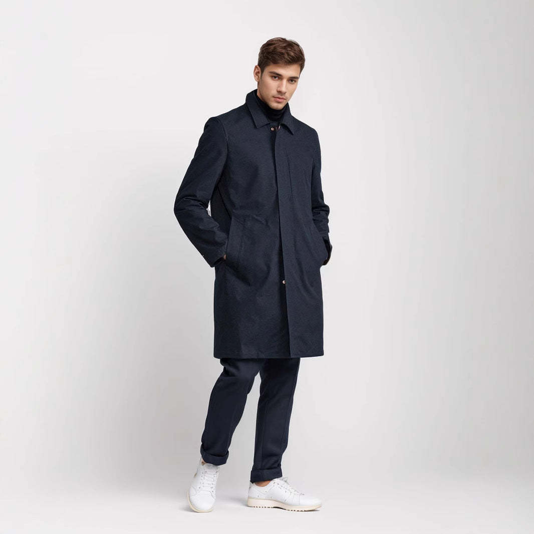 Herren Wollmantel Klassisch Warm Elegant