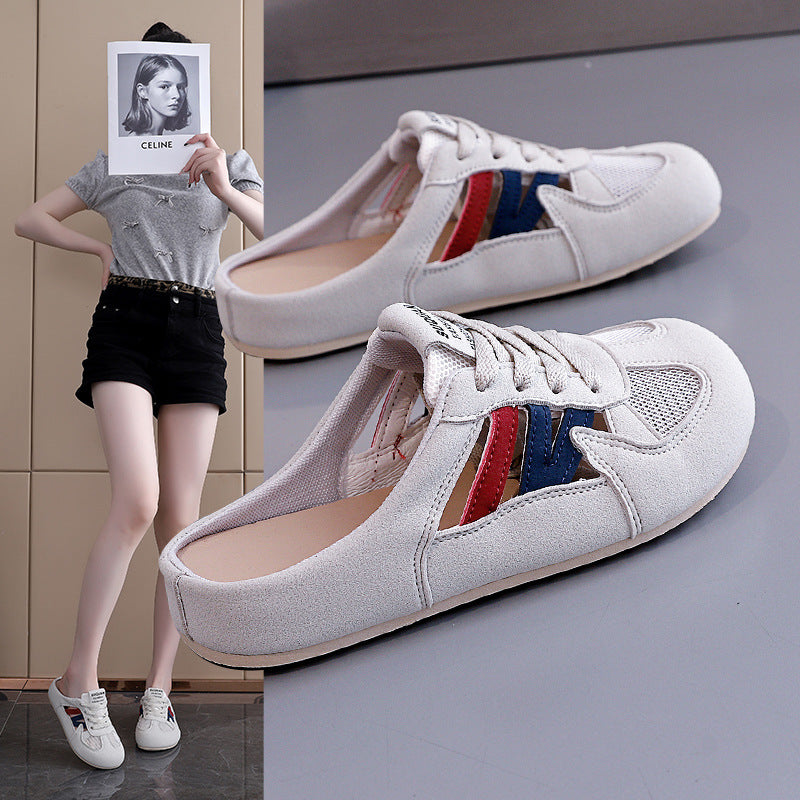 Damen Sneaker Offener Fersenbereich Atmungsaktiv - BerlinGlamour