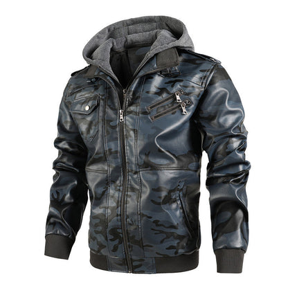 Herren Camouflage Jacke Lässig Abnehmbare Kapuze Wasserdicht