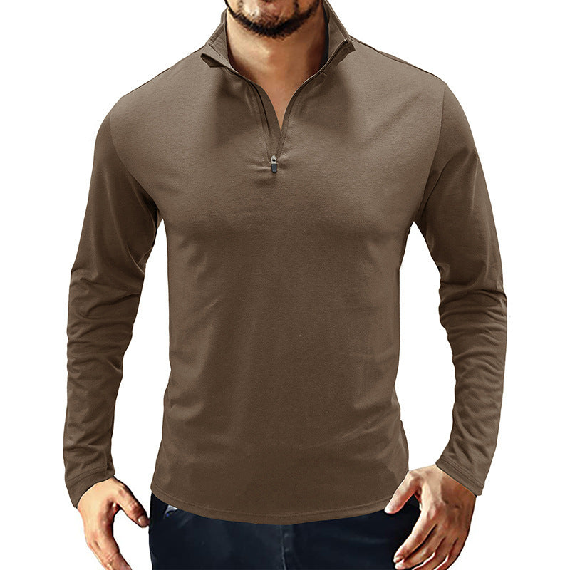 Herren Funktionsshirt mit Kragen und Reißverschluss Sportlich - BerlinGlamour