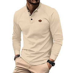 Herren Langarmshirt Baumwollmix Strukturiert Modern - BerlinGlamour