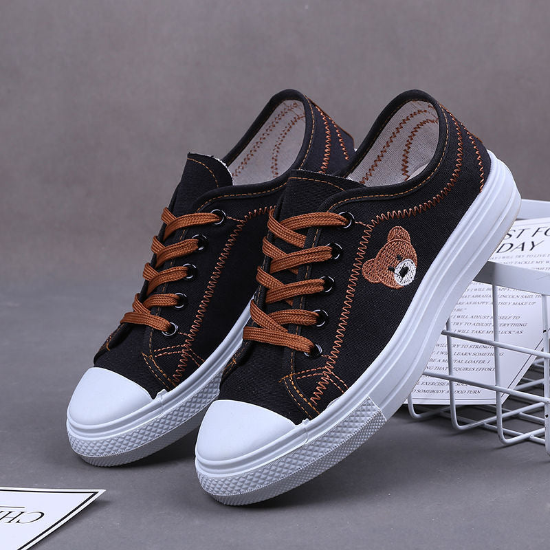 Damen Sneaker Bären Motiv Lässig Bequem - BerlinGlamour