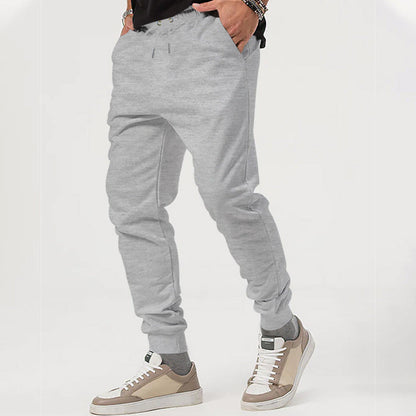 Herren Jogginghose Bequem Elastisch Reißverschluss Taschen