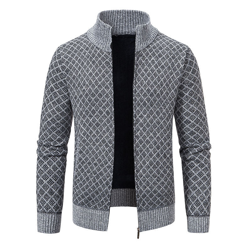 Herren Strickjacke Modern Zipper Hochwertig - BerlinGlamour