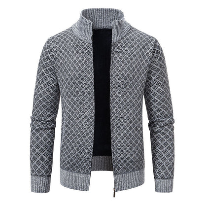 Herren Strickjacke Modern Zipper Hochwertig - BerlinGlamour