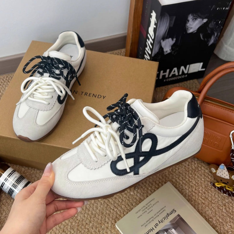 Damen Sneaker Sportlich Laufschuhe Mit Schnürsenkeln Trendy