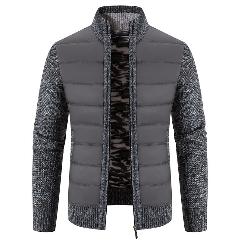 Herren Hybridjacke Warm Wasserabweisend Mit Kragen Modern