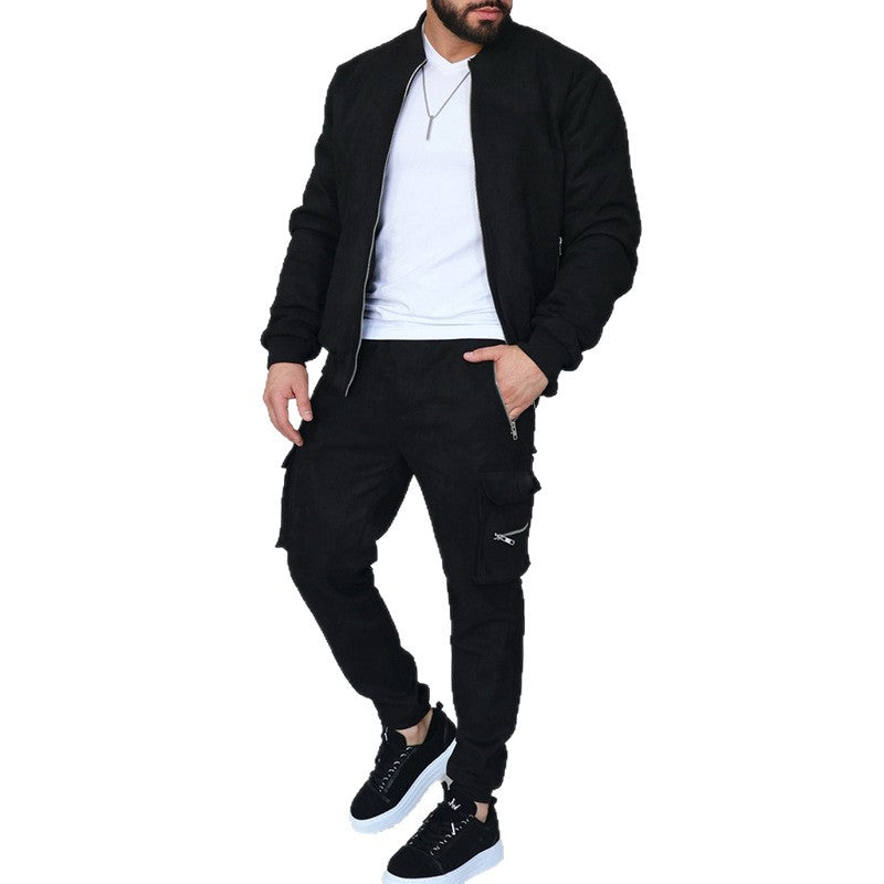 Herren Bomberjacke Sportlich Cargo Stil