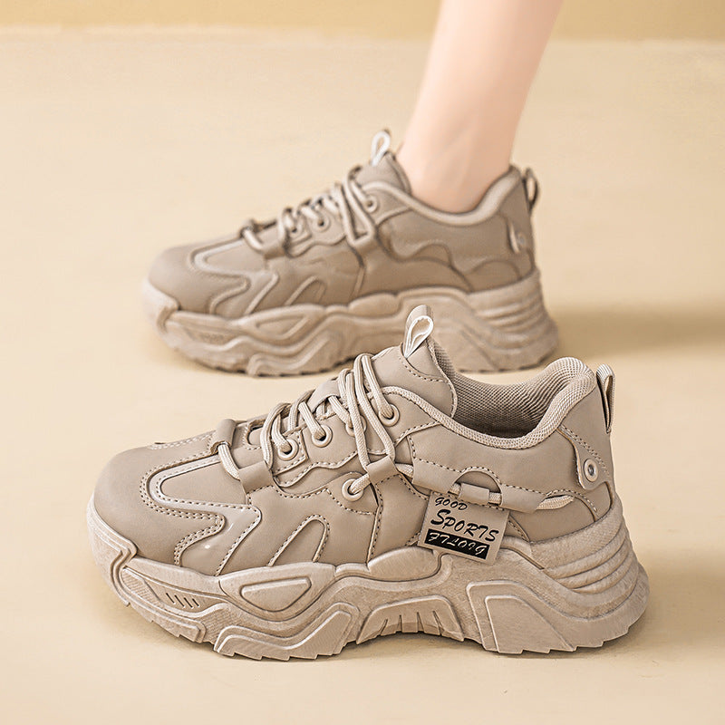Damen Sneaker Sportlich Chunky Weite Passform bequem