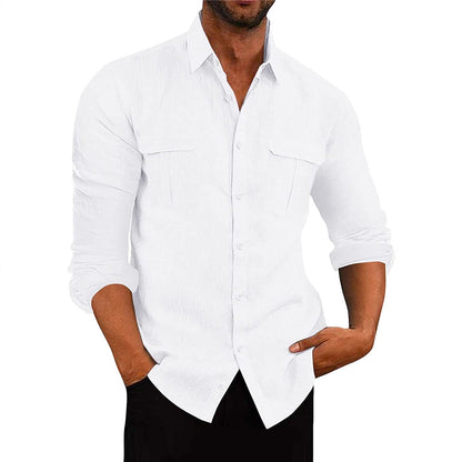 Herren Kurzarmhemd Modern mit Brusttaschen Slim Fit